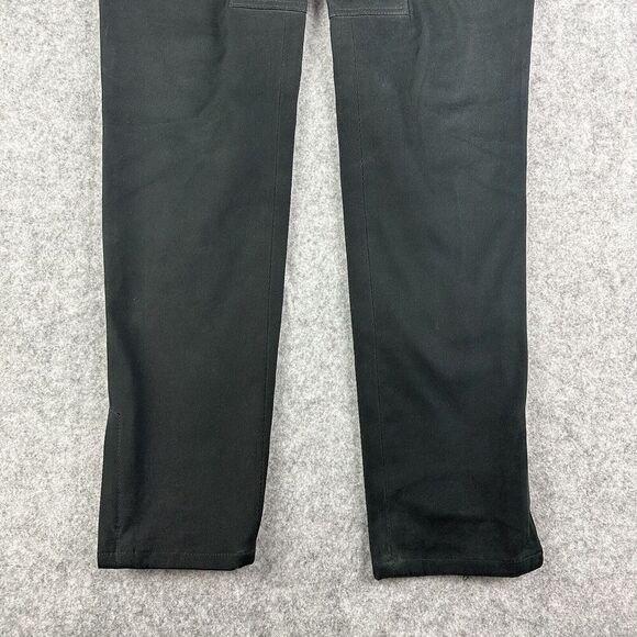 Theory Pants Womens 2 Black Riding Cotton Twill Ankle Zip Stretch Career Office - Picture 3 of 15